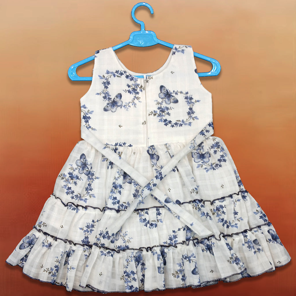pariari girls Floral Ruffle Tiered Dress