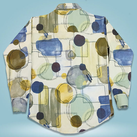 Pariari Boys Abstract Geometric Printed Full-Sleeve Shirt
