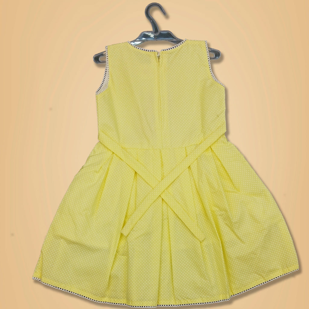 pariari Girls Polka Dot Sleeveless Dress