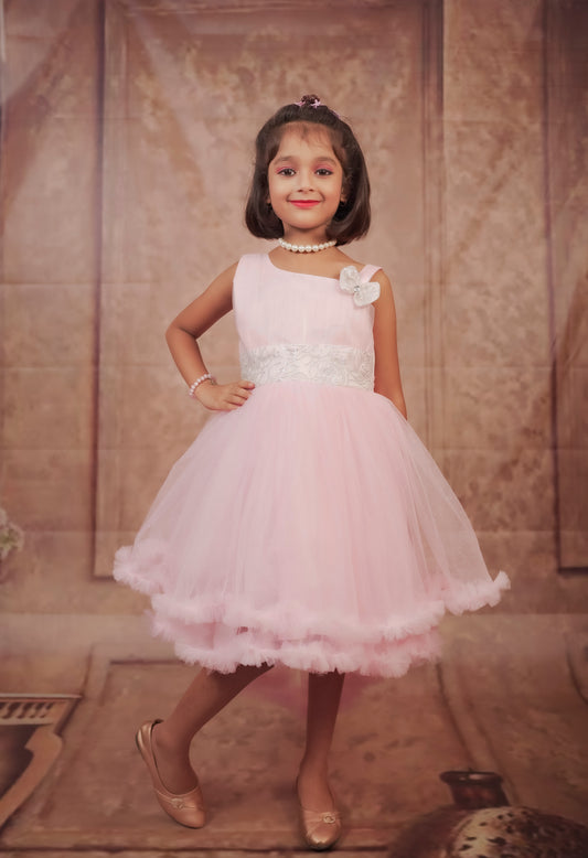 Pariari Girls Elegant Pink Princess Dress