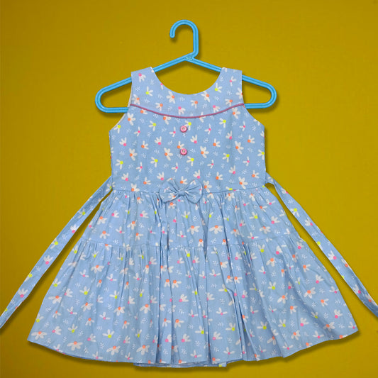 Girls' Floral Print Sleeveless Dress