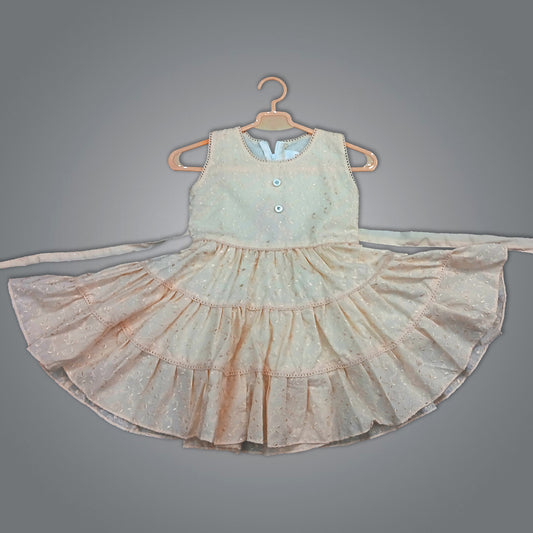 Pariari Girls Elegant Sleeveless Lace Dress for Girls