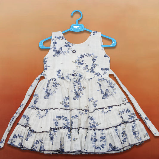 pariari girls Floral Ruffle Tiered Dress
