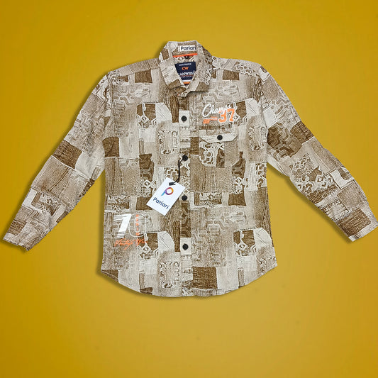 Pariari Boys Casual Printed Shirt