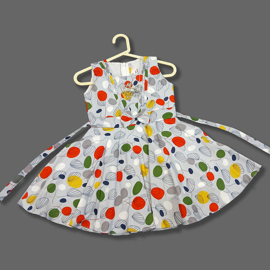 pariari Girls Girls Sleeveless Printed Party Dress
