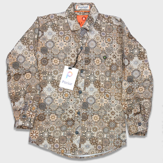 Pariari Boys Mosaic Printed Shirt