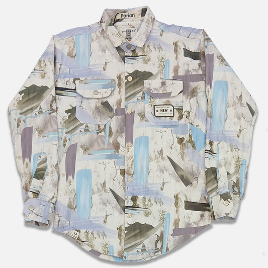 Pariari Boys Abstract Printed Full-Sleeve Shirt