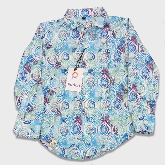 Pariari Boys Printed Multicoloured Shirt
