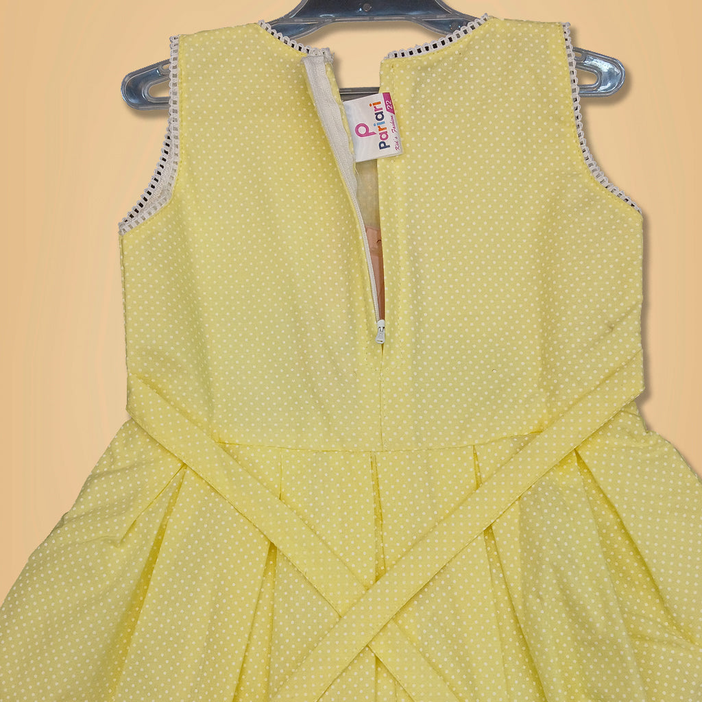 pariari Girls Polka Dot Sleeveless Dress