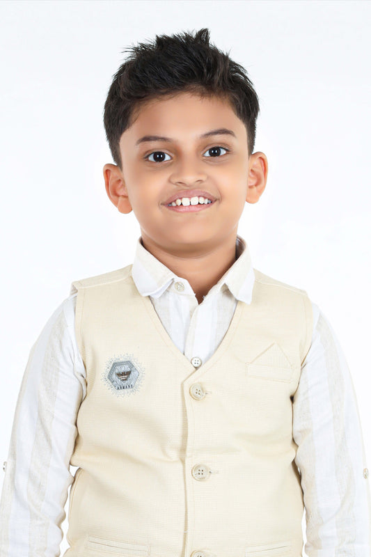 Pariari Boys Partywear shirt, jacket and chinos set