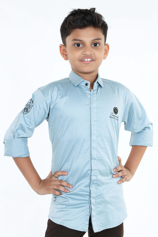 pariari boys polycotton full sleeves shirt