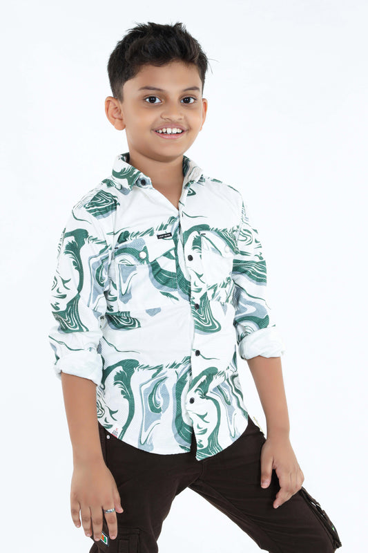 Pariari Boys Full Sleeves Popcorn Shirt