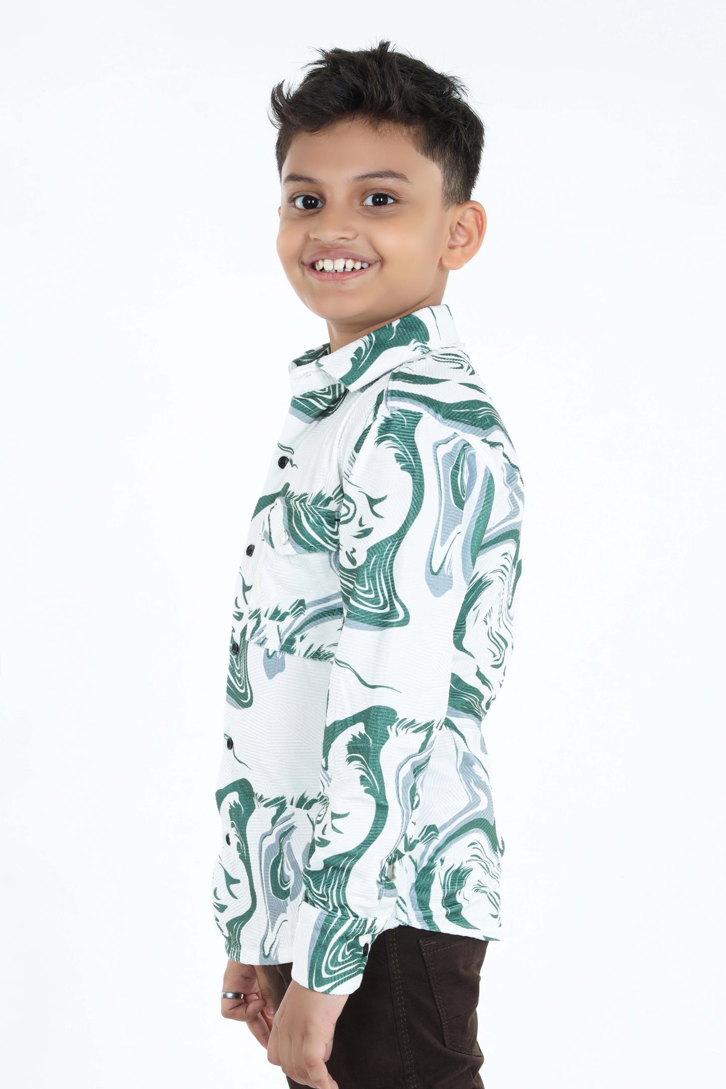 Pariari Boys Full Sleeves Popcorn Shirt