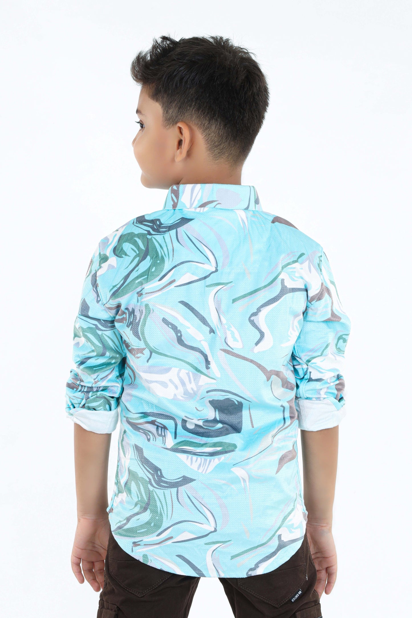 Pariari Boys Full Sleeves Popcorn Shirt