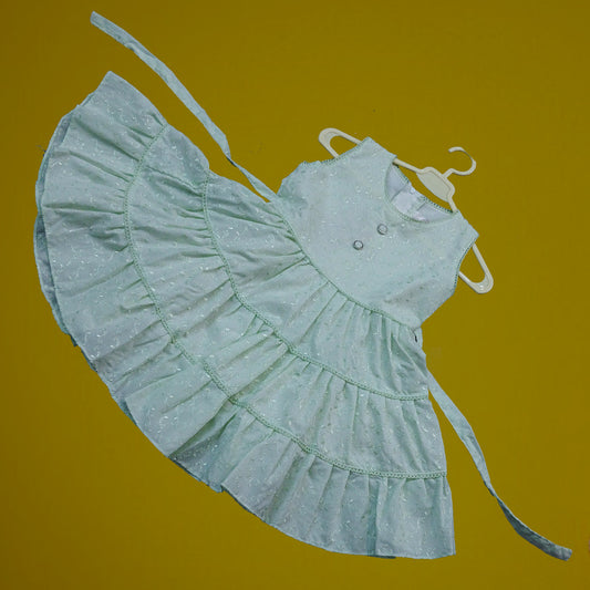 pariari girls Elegant Mint Green Girls Frock