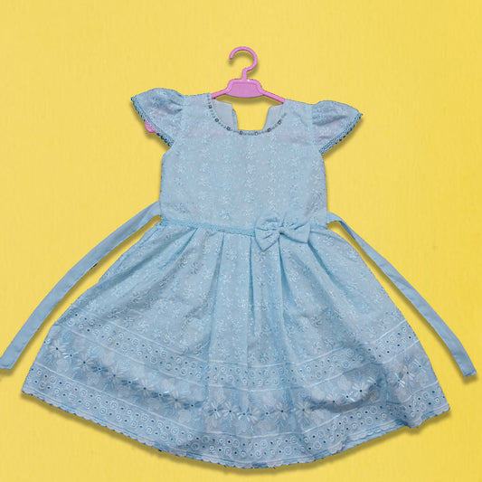 pariari girls Colorful Artistic Design Cotton Frock