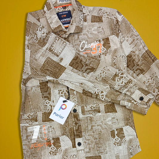 Pariari Boys Casual Printed Shirt
