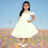 pariari girls polyester flared party dress