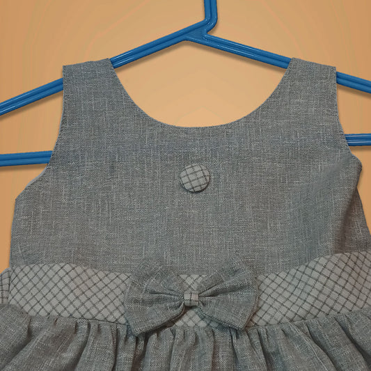 Pariari Girls Sleeveless khadi Ruffle Dress