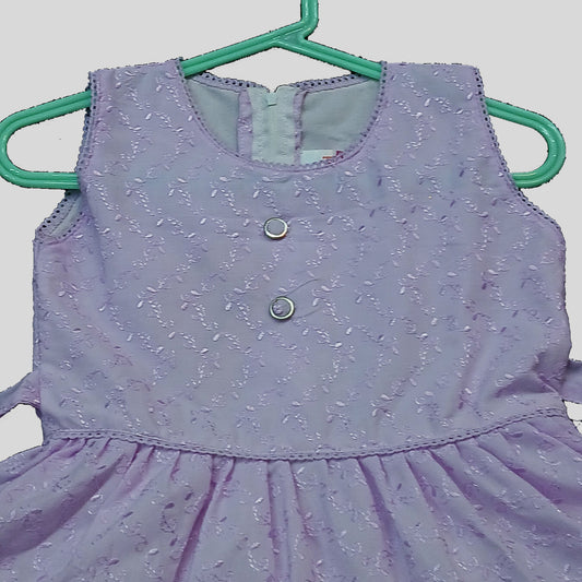 Pariari Girls Sleeveless Embroidered Ruffle Dress