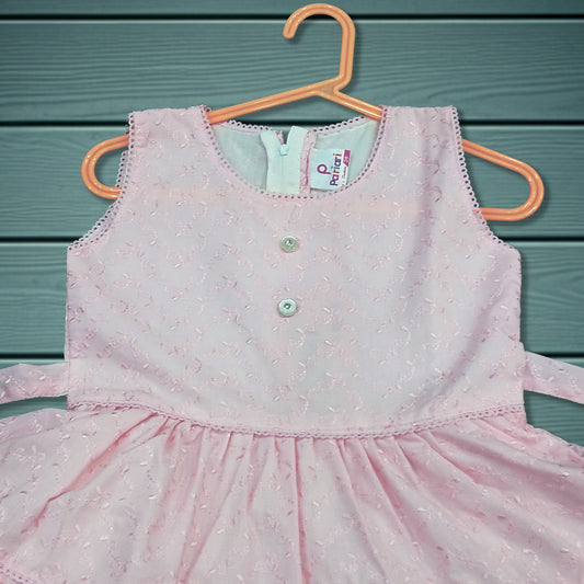 pariari Girls Pink Floral Dress