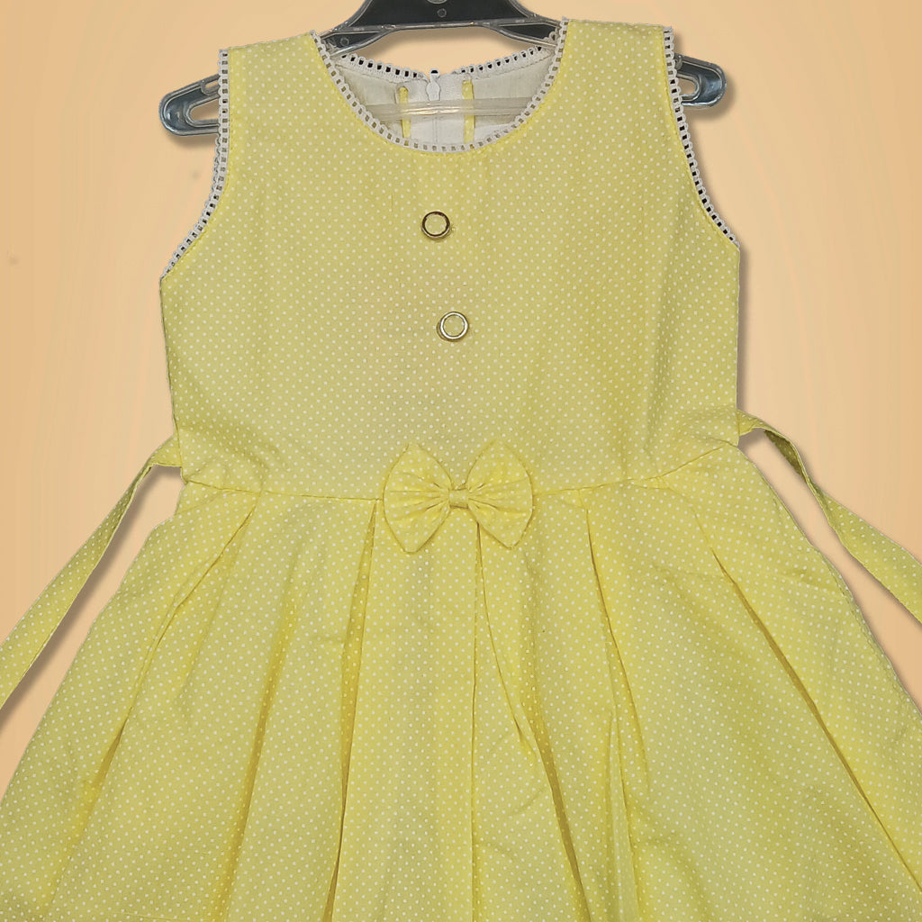 pariari Girls Polka Dot Sleeveless Dress