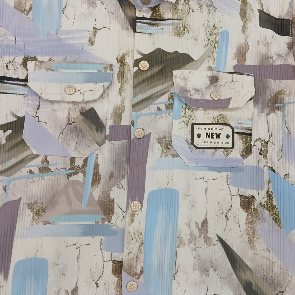 Pariari Boys Abstract Printed Full-Sleeve Shirt