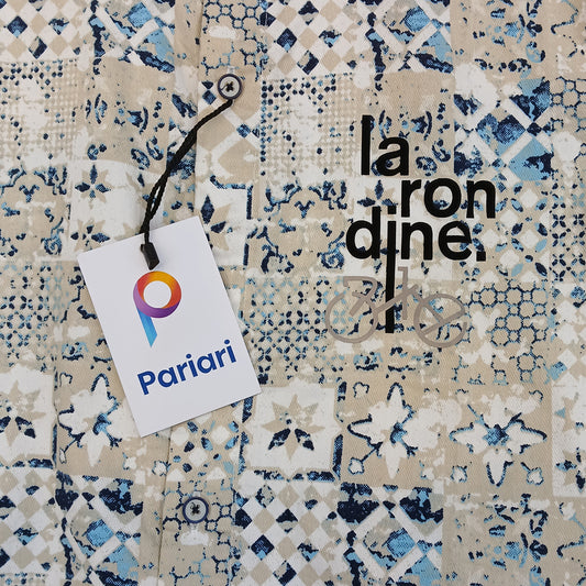 Pariari Boys Elegant Mosaic Print Shirt