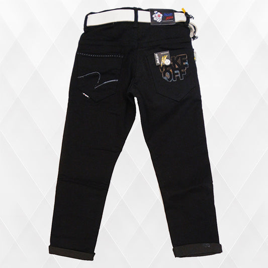 Pariari Boys Urban Edge Black Denim with Belt