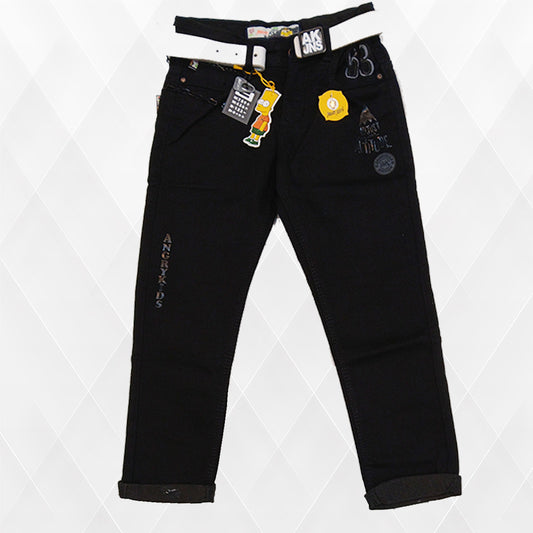 Pariari Boys Urban Edge Black Denim with Belt