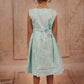 Pariari Girls Sleeveless Sky Blue Coloured Zebra Cotton Frock