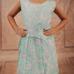 Pariari Girls Sleeveless Sky Blue Coloured Zebra Cotton Frock