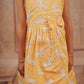 Pariari Girls Sleeveless Yellow Coloured Zebra Cotton Frock