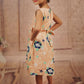 Pariari Girls Sleeveless Amber Flower Pop Dress