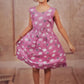 Pariari Girls Sleeveless Purple Candy Hearts Frock
