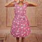Pariari Girls Sleeveless Purple Candy Hearts Frock