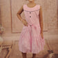 Pariari Girls Sleeveless Pink Polka Princess Frock