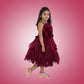Pariari Girls Floral Pattern Party Dress with Shoulder Straps