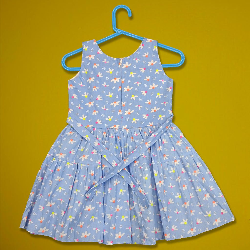 Girls' Floral Print Sleeveless Dress