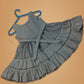 Pariari Girls Sleeveless khadi Ruffle Dress