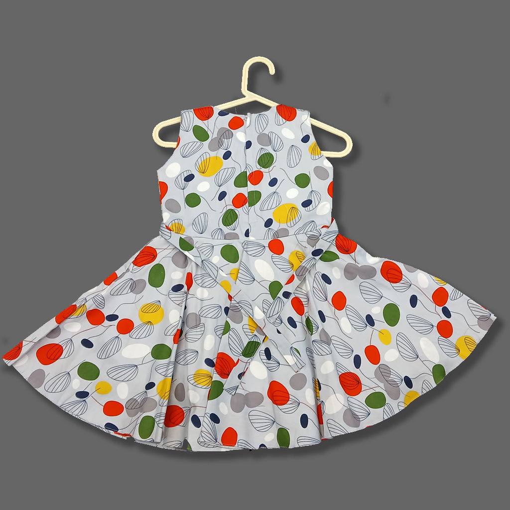 pariari Girls Girls Sleeveless Printed Party Dress