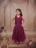 Pariari Girls Sleeveless Bow Fitted Party Dress