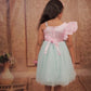 Pariari Girls Cotton Candy Bloom Dress with Ruffled Elegance and Floral Charm