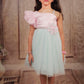 Pariari Girls Cotton Candy Bloom Dress with Ruffled Elegance and Floral Charm