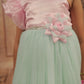 Pariari Girls Cotton Candy Bloom Dress with Ruffled Elegance and Floral Charm