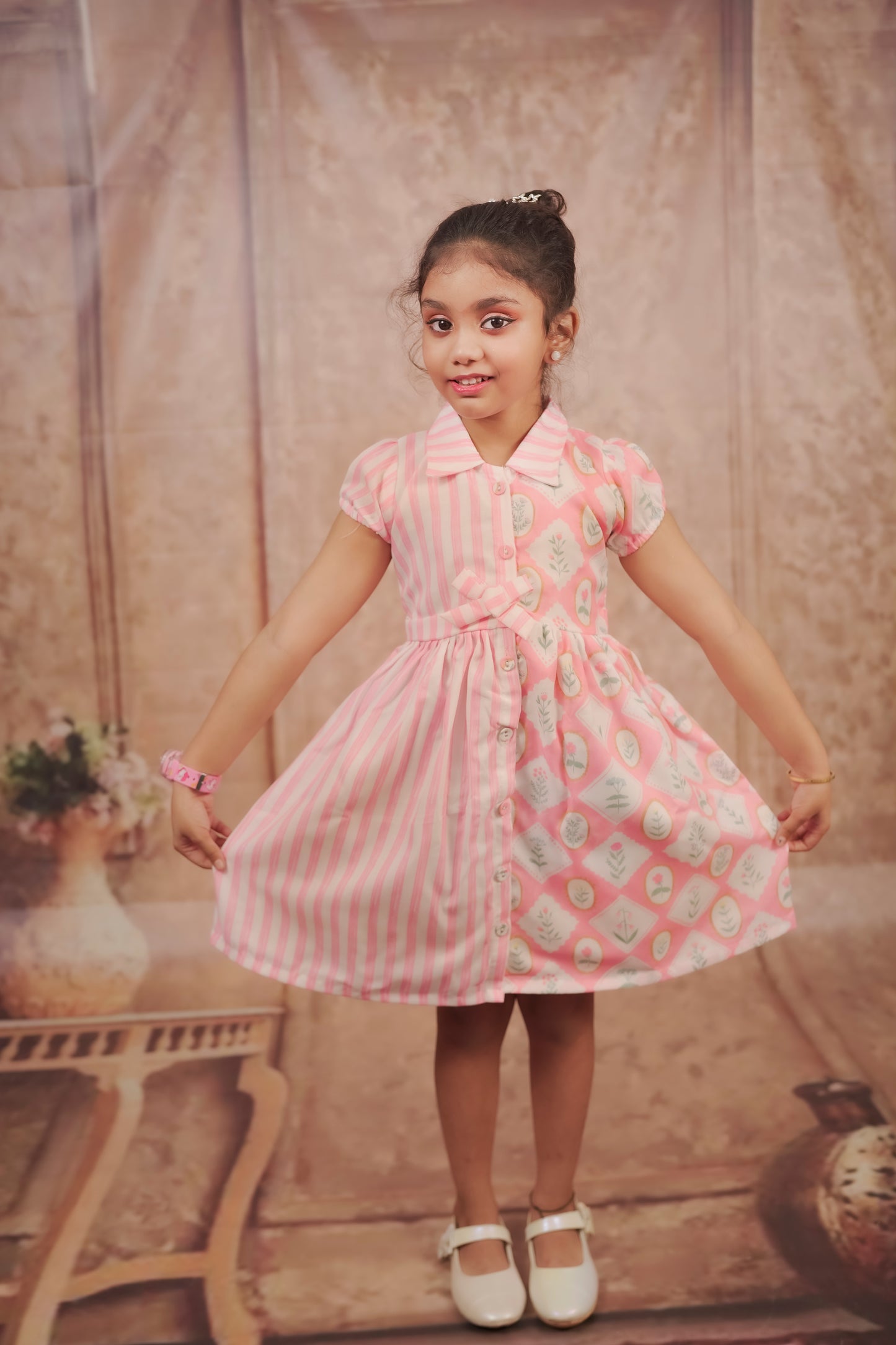 Pariari Girls Candy Stripe Princess Frock