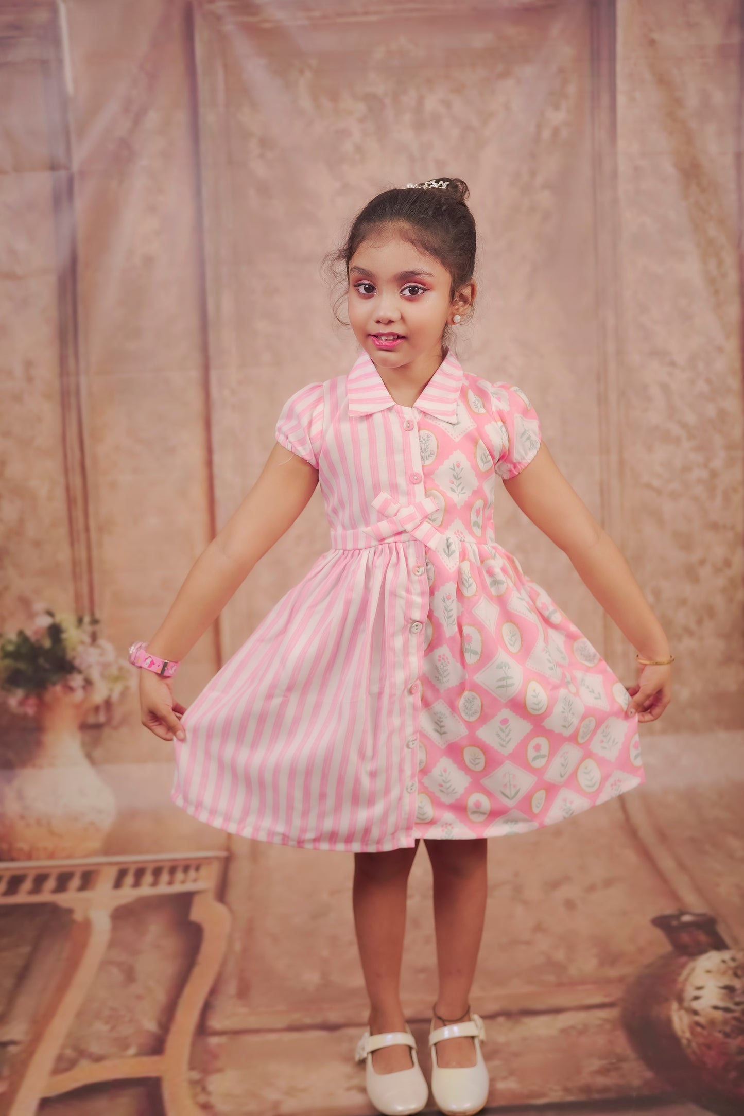 Pariari Girls Candy Stripe Princess Frock