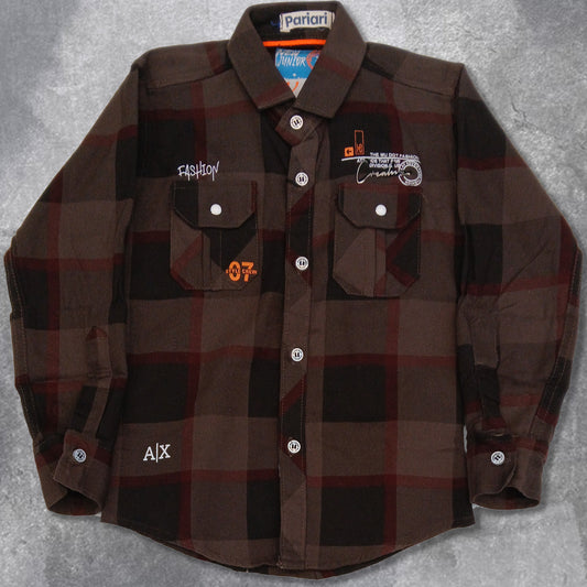 Pariari Boys Urban Plaid Shirt