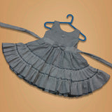 Pariari Girls Sleeveless khadi Ruffle Dress