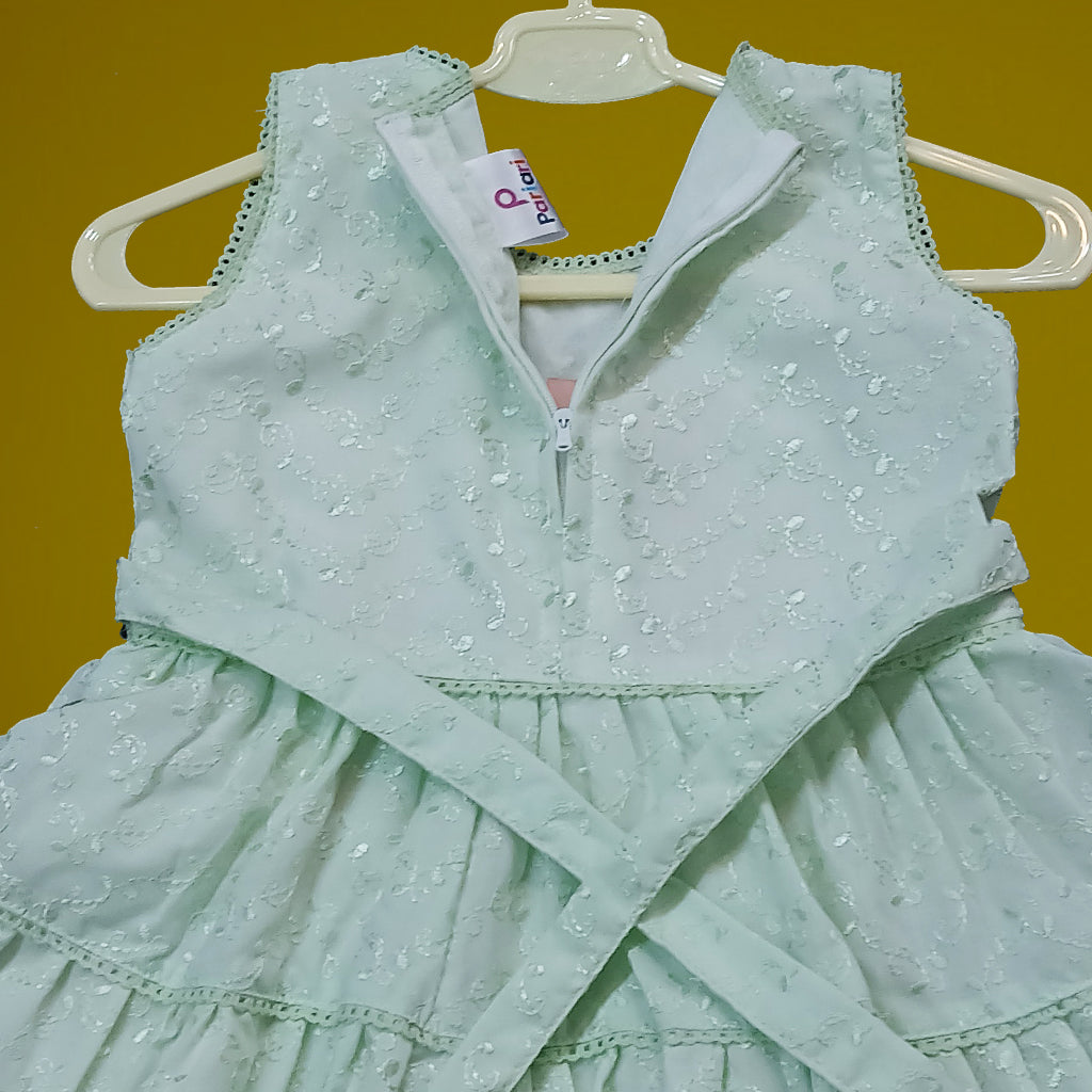 pariari girls Elegant Mint Green Girls Frock